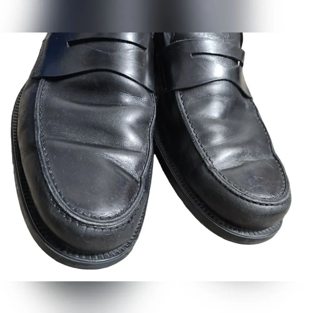 Tod's Men's Black Leather Penny Loafers size 10